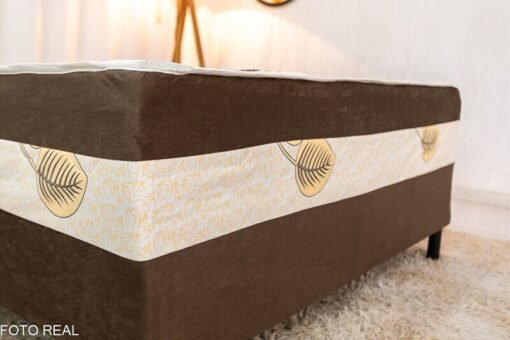 Cama Box Casal Ortopédica Marrom Escuro 138x188x60 Nosso Sonho - Imagem 3