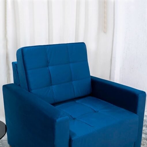 Poltrona Áustria Veludo Azul A16 - Imagem 3