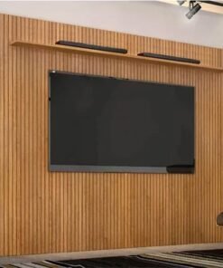 Painel Curitiba Cinamomo Frisado TV até 75 Polegadas Larg. 2.24m - Valdemoveis