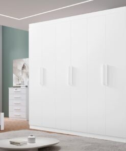 Guarda-Roupa 6 Portas Colibri 2,06 m Branco – D’DORO MÓVEIS