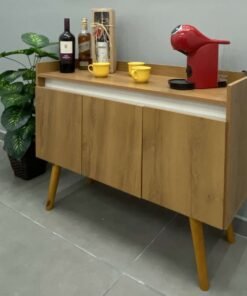 Buffet 3 Portas Gold Mel/Pérola - MÓVEIS PRIMUS