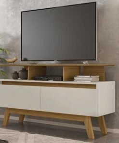 Rack Bancada Rubi Cinamomo/Off TV até 50 Polegadas Larg. 1.20m - Bechara