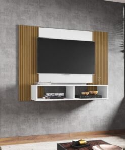 Painel até 47" Navi Branco/Ripado - BECHARA