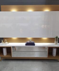 Home até 65" Anita TB143L Off White/Freijó – DALLA COSTA