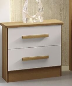 Mesa de Cabeceira New Athos Cinamomo/Off 2 Gavetas Larg. 0.50m - D Doro