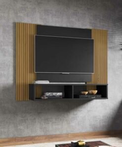 Painel Navi para TV até 47 Polegadas Preto Ripado Bechara