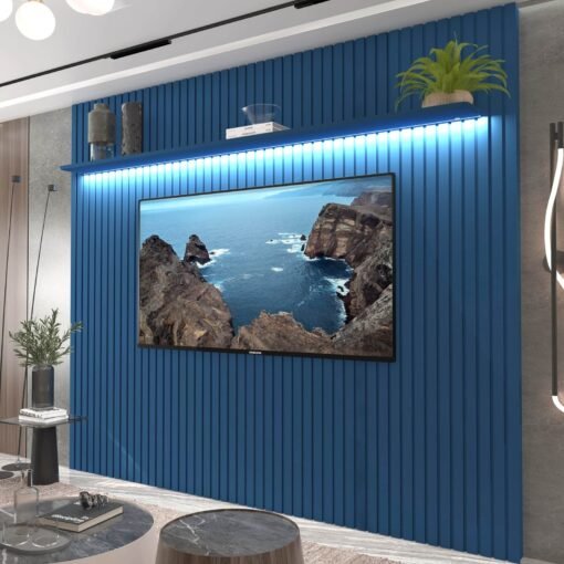 Painel até 85″ Nobre Ripado 230 Azul – GELIUS - Imagem 2