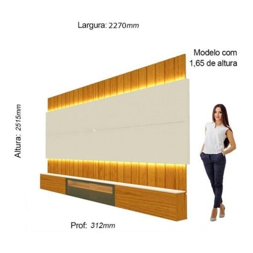 Home Suspenso até 85″ Soberano Reflecta 230 Naturale/Off White – GELIUS - Imagem 4