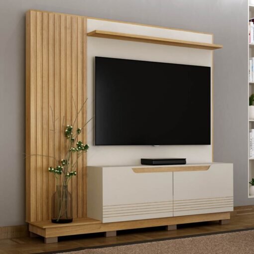 Home Santiago Off/Cinamomo Ripado TV até 80 Polegadas Larg. 2.00m - Valdemoveis