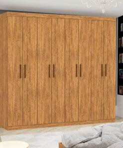 Guarda-Roupa 8 Portas Rubi 2,08 m(Sem Espelho)Cinamono - CARIOCA MÓVEIS