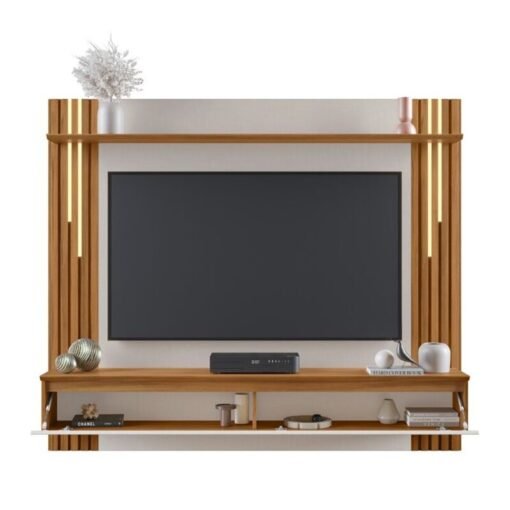 Painel NT 1345 Ripado TV até 65 Polegadas Larg. 1.80m Off/Freijó Notável - Imagem 2