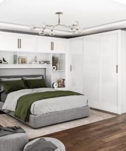Modulado 4 Portas + Guarda-Roupa 3 Portas Dubai/Santiago Branco – CARIOCA MÓVEIS