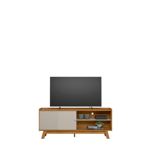 Rack até 65" Aurum Nature/Off White - LINEA BRASIL - Imagem 5