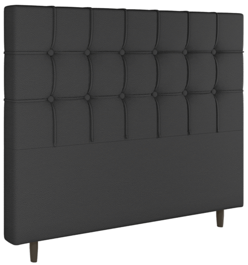 Cabeceira Queen Paris Corino Preto – MC DESIGN - Imagem 3