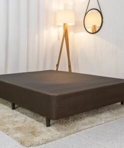 Box Casal Classic Sued Marrom 138x188x40 Anjos