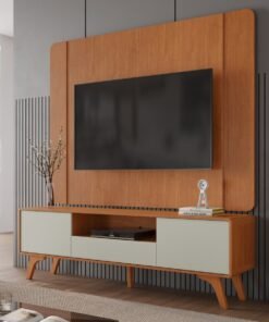 Painel + Rack até 58″ Sinus Naturale/Off White – MAVAULAR