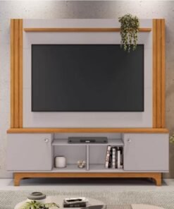 Home Bálsamo Cinamomo/Off C/ Detalhe Ripado TV até 65 Polegadas Larg. 1.50m - JCM