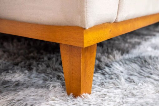 Sofá 3 Lug. Com Chaise Lado Esquerdo Milão Larg. 2.30m Veludo Bege 818 - Molas Ensacadas - Imagem 6
