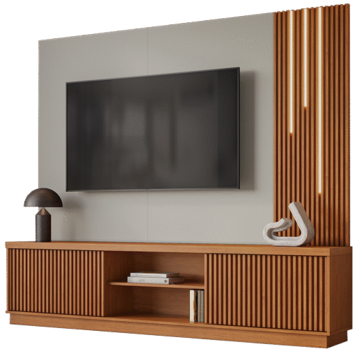 Home Theater até 75″ Valência/Arezzo New LED Naturale/Off White – MAVAULAR - Imagem 3