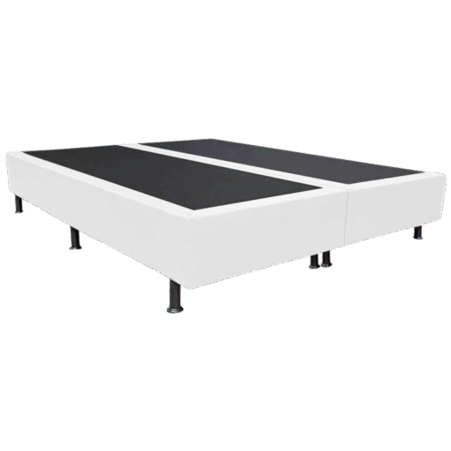 Base Box Queen Simples Corino Branco – ALTO NÍVEL CAMAS E COLCHÕES - Imagem 2
