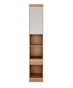 Modulado Criado Rizon Cumaru/Fendi 1 porta 1 Gaveta 100% MDF Larg. 0.43m - Novo Horizonte