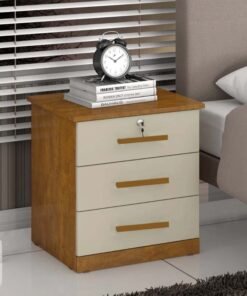 Mesa de Cabeceira 011 Luxo Cinamomo/Off JL Móveis