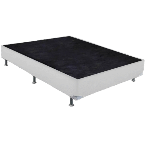 Base Box Casal Simples Corino Branco – ALTO NÍVEL CAMAS E COLCHÕES - Imagem 2