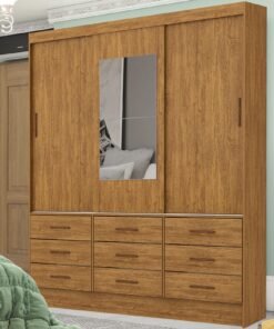 Guarda-Roupa 3 Portas Sevilha 1,62 m Cinamono - CARIOCA MÓVEIS