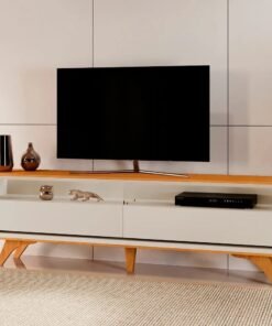 Rack até 75" Viena Naturale/Off White - MAVAULAR