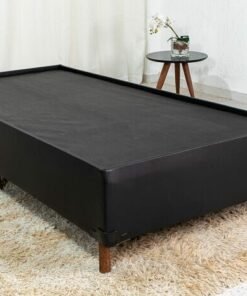 Base Box Solteiro Zeus 92x190x38 Korino Preto SE