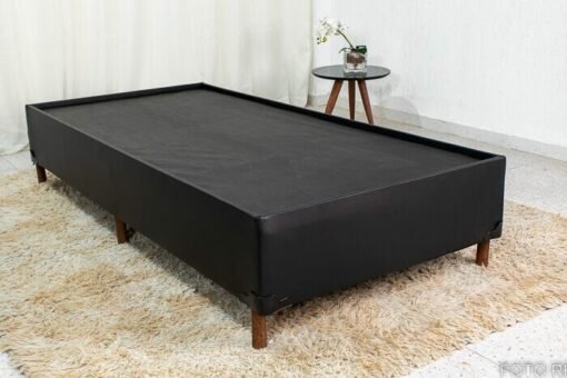 Base Box Solteiro Zeus 92x190x38 Korino Preto SE