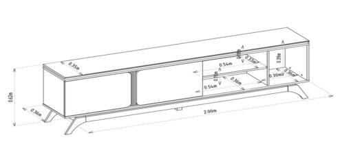 Rack até 70" Istambul Nature/Off White - LINEA BRASIL - Imagem 3