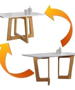 Mesa Dubai 120 (Tampo Smart) Cinamono/Off White – CEL MÓVEIS