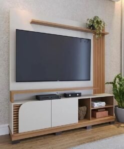 Home Jurerê Off/Freijó Para TV até 75 Polegadas Larg. 1.80m - Colibri