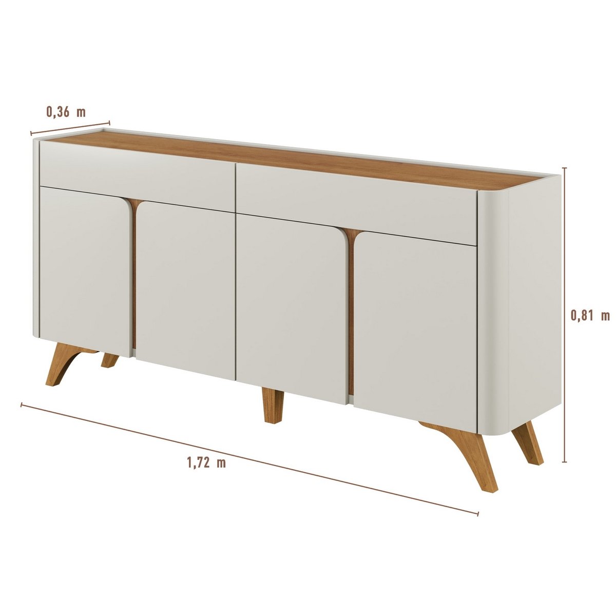 Buffet Arcus Off White/Naturale - MAVAULAR - Imagem 4