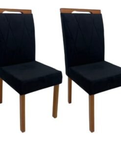 Conjunto Cadeiras Isa 2 unidades - Cinamomo/Preto