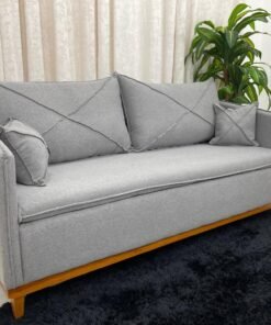 Sofá 2 lugares Lisboa Living 1.80m - Cinza Linho