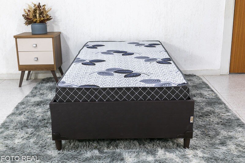 Box Solteiro Zeus Korino Café SE + Colchão Soffie Lotus D20 92x188x47 Nosso Sonho - Imagem 2