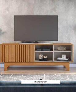 Rack Sereno Cinamomo/Off Ripada TV até 70 Polegadas Larg. 1.68m - JCM