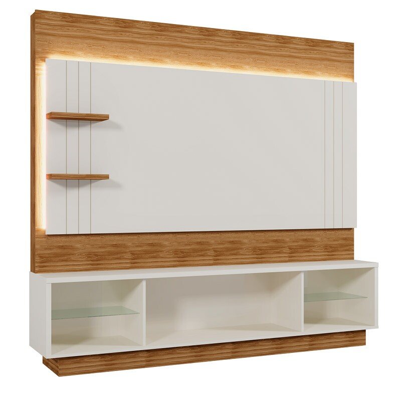 Home Guaíba com Detalhes Frisado Off-Amêndoa Larg. 2.00m - Mobler - Imagem 2