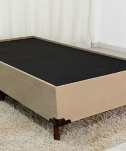 Base Box Solteiro Zeus 92x190x38 Sued Capuccino SE