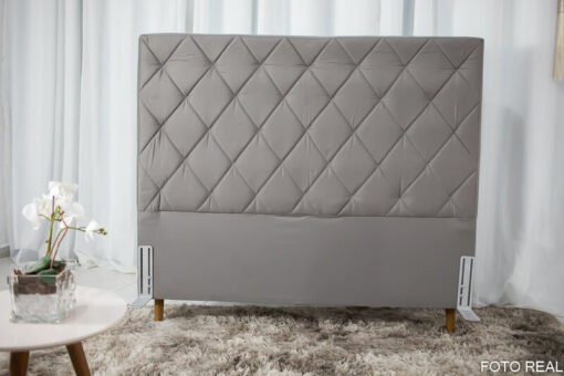 Cabeceira Casal Paris Sued Cinza Larg. 1.40m - Imagem 2