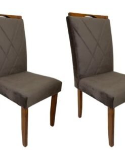 Conjunto Cadeiras Califórnia 2 unidades - Cinamomo/Marrom