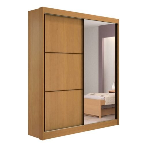 Guarda-Roupa Casal 2 Portas 3 Gavetas Atenas 100% MDF Cinamomo/Off White Larg. 1.85m Flex D Doro - Imagem 5
