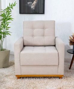 Poltrona Áustria Linho Bege A57