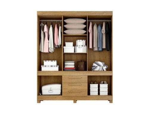 Guarda-Roupa Bem Te Vi 10 Portas 3 Gavetas - Cinamomo - Imagem 3