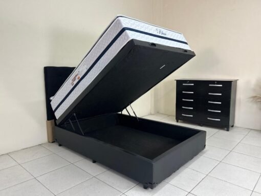 Combo Colchão Blue Molas Ensacadas Queen – 158x198x32 + Base Box Baú Classic Queen – Preto Corino - Imagem 2