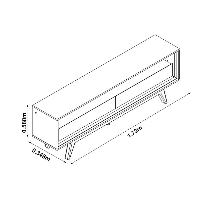 Rack Requinte Naturale/off Larg. 1.72m + Painel Nobre Naturale Ripado C/ Led 100% MDF TV até 85 Polegadas Larg. 1.85m - Gelius - Imagem 11