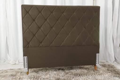 Cabeceira Casal Paris Sued Marrom Larg. 1.40m - Imagem 2