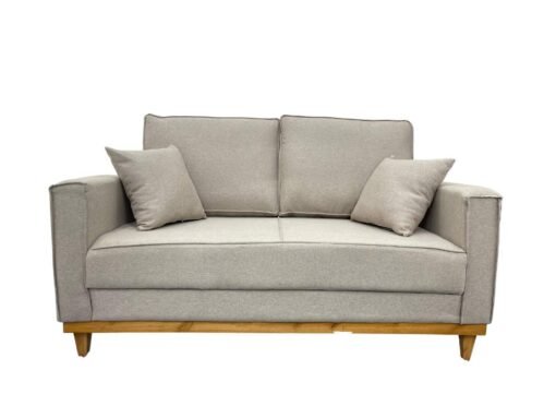 Sofá 2 lugares Slim 1.40m - Bege Linho - Imagem 2